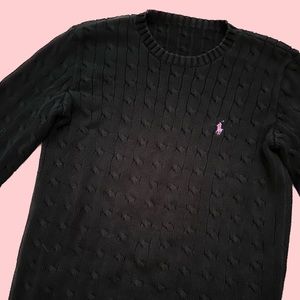 Black Cable Knit Ralph Lauren Sweater